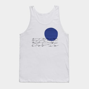 Abstract sunset sunrise blue black Tank Top